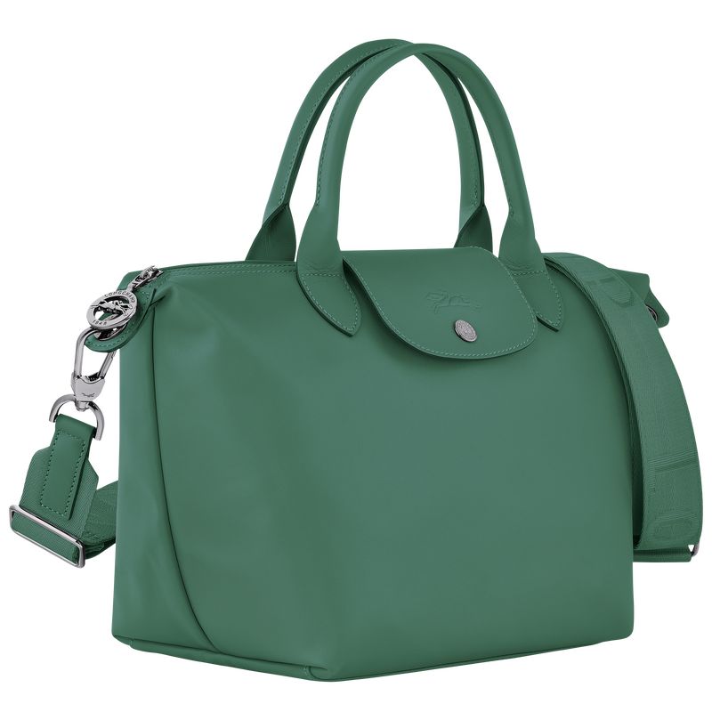 Bolsa de Mano long champ Le Pliage Xtra S Leather Mujer Sage | COAH7187