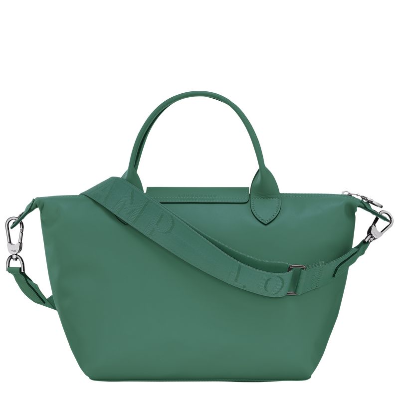 Bolsa de Mano long champ Le Pliage Xtra S Leather Mujer Sage | COAH7187