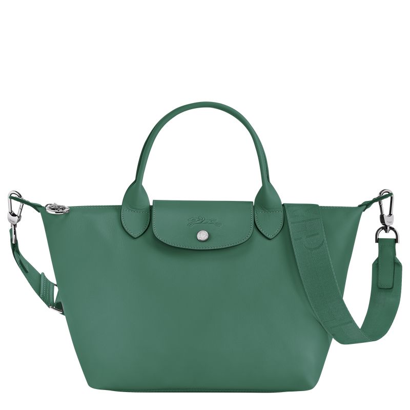 Bolsa de Mano long champ Le Pliage Xtra S Leather Mujer Sage | COAH7187