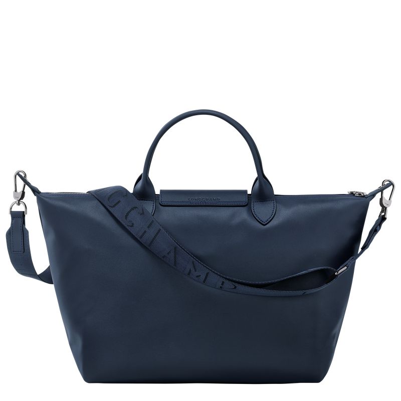 Bolsa de Mano long champ Le Pliage Xtra L Leather Hombre Azul Marino | COEB8890