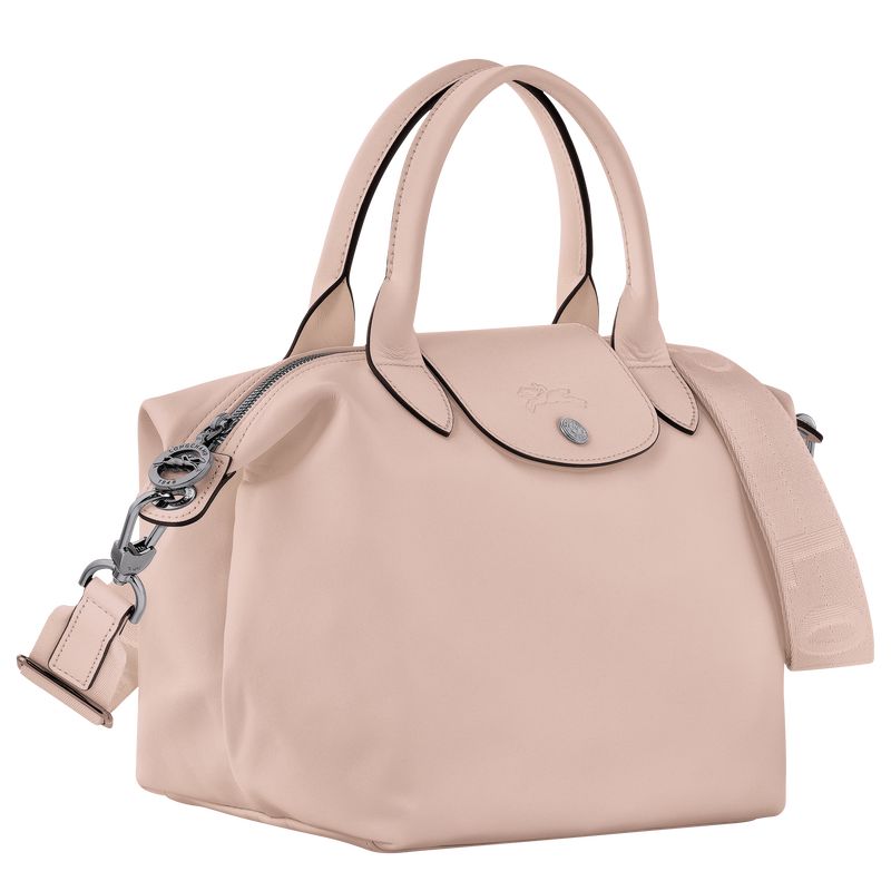 Bolsa de Mano long champ Le Pliage Xtra S Leather Mujer Nude | COSG7188