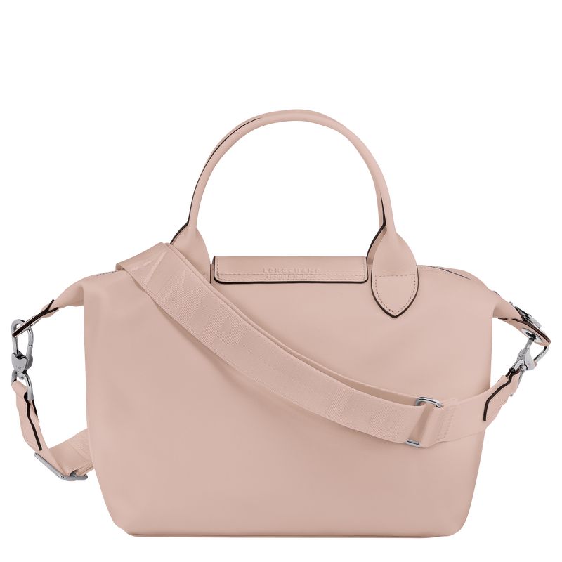 Bolsa de Mano long champ Le Pliage Xtra S Leather Mujer Nude | COSG7188