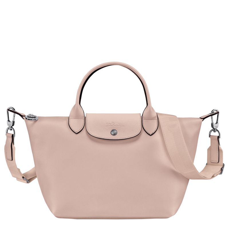 Bolsa de Mano long champ Le Pliage Xtra S Leather Mujer Nude | COSG7188