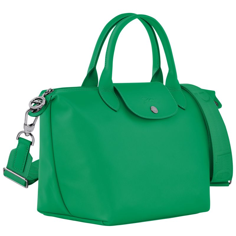 Bolsa de Mano long champ Le Pliage Xtra S Leather Mujer Verde | COFD7190