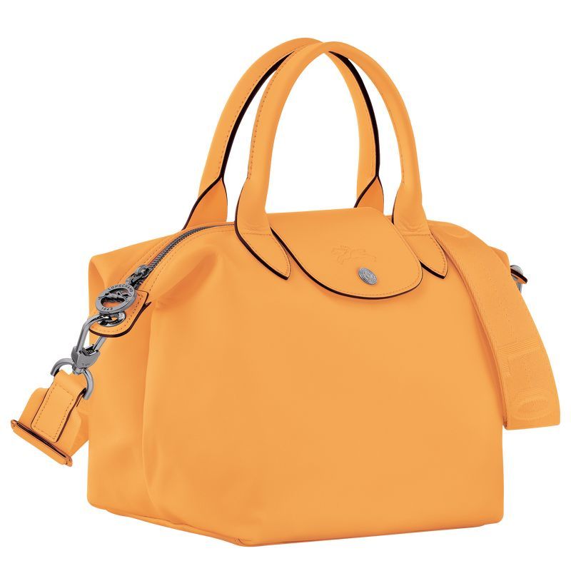 Bolsa de Mano long champ Le Pliage Xtra S Leather Mujer Albaricoque | COGS7191