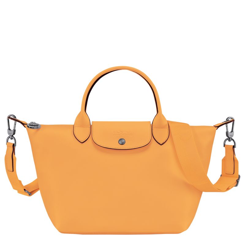 Bolsa de Mano long champ Le Pliage Xtra S Leather Mujer Albaricoque | COGS7191