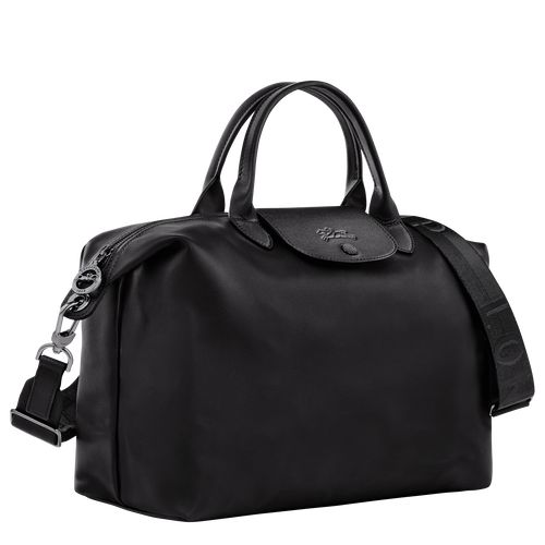 Bolsa de Mano long champ Le Pliage Xtra L Leather Hombre Negras | COPJ8954