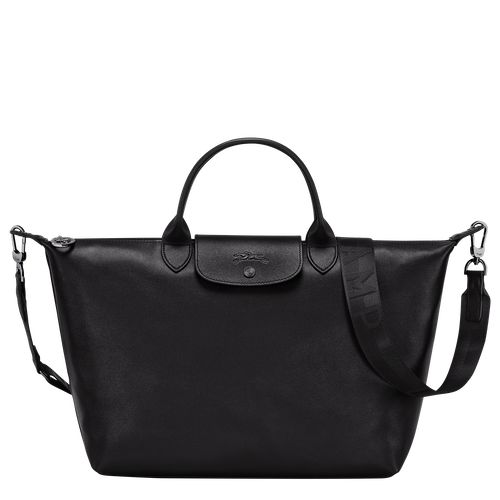 Bolsa de Mano long champ Le Pliage Xtra L Leather Hombre Negras | COPJ8954