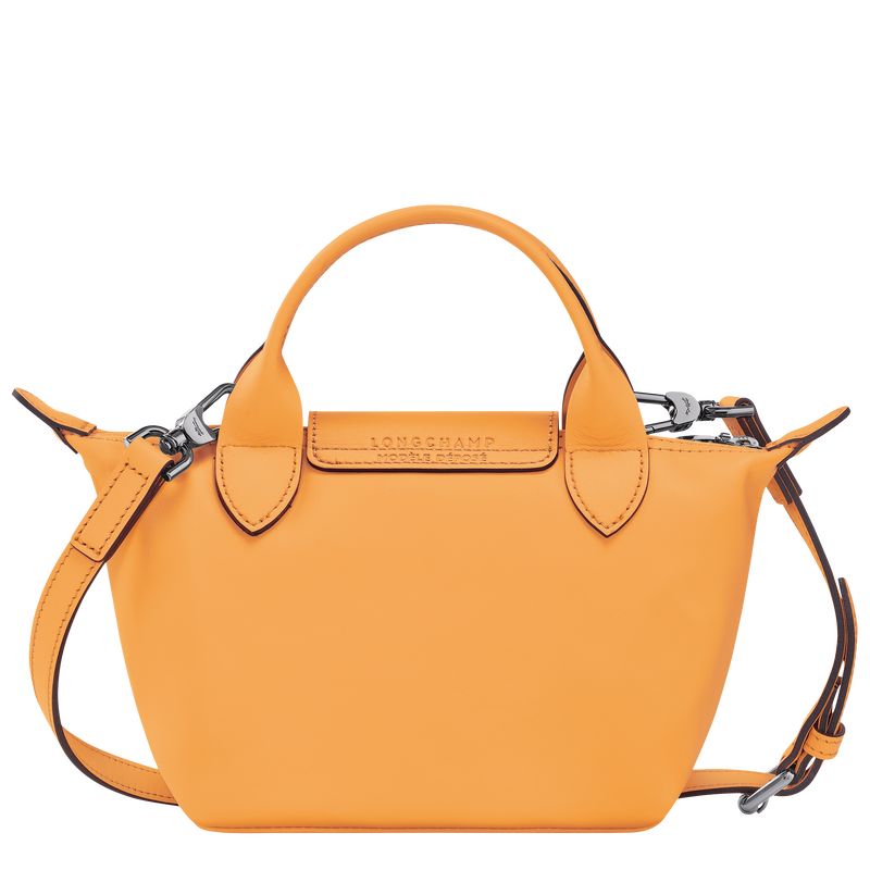 Bolsa de Mano long champ Le Pliage Xtra XS Leather Mujer Albaricoque | COCT7198