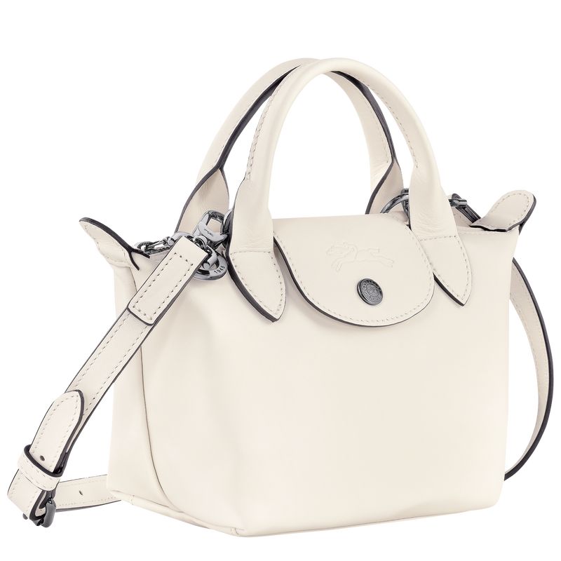 Bolsa de Mano long champ Le Pliage Xtra XS Leather Mujer Ecru | COVR7199