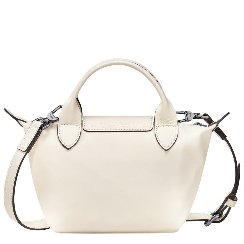 Bolsa de Mano long champ Le Pliage Xtra XS Leather Mujer Ecru | COVR7199