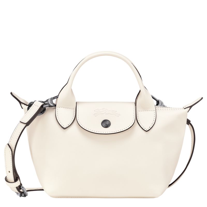 Bolsa de Mano long champ Le Pliage Xtra XS Leather Mujer Ecru | COVR7199