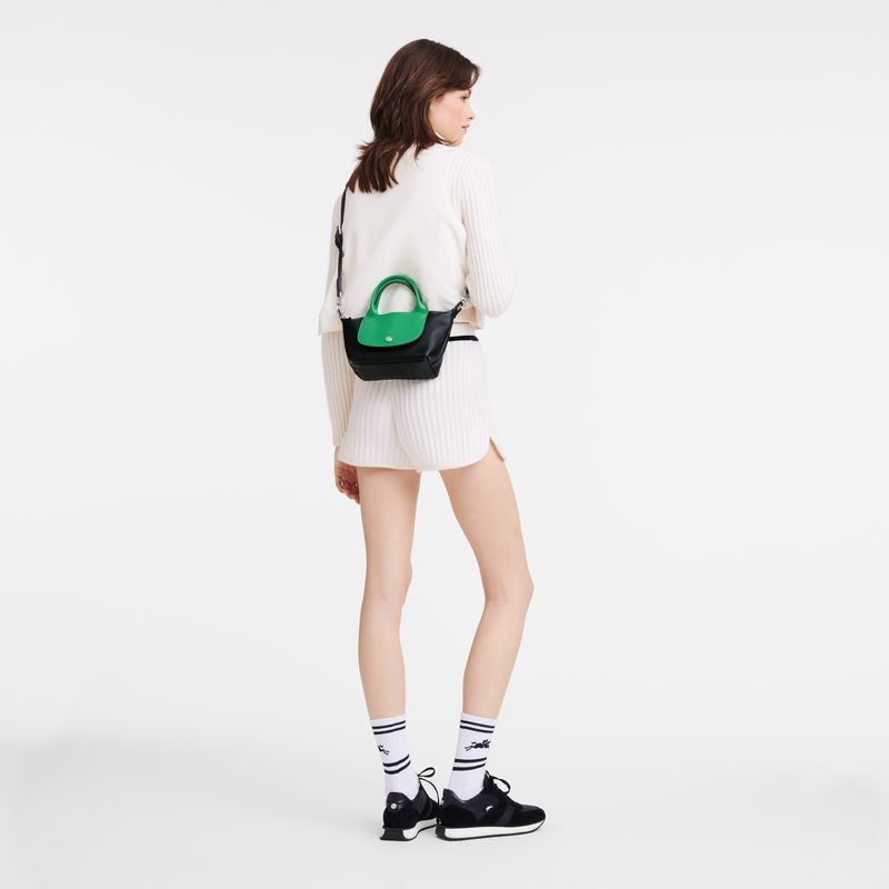 Bolsa de Mano long champ Le Pliage Xtra XS Leather Mujer Verde | COZU7209