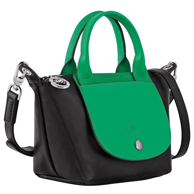 Bolsa de Mano long champ Le Pliage Xtra XS Leather Mujer Verde | COZU7209