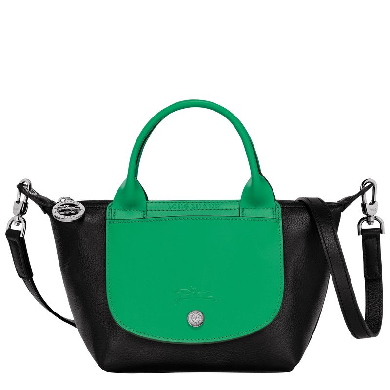 Bolsa de Mano long champ Le Pliage Xtra XS Leather Mujer Verde | COZU7209