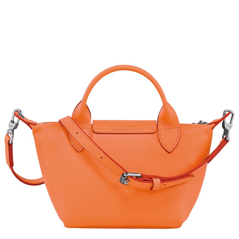 Bolsa de Mano long champ Le Pliage Xtra XS Leather Mujer Naranjas | COKO7211