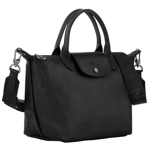 Bolsa de Mano long champ Le Pliage Xtra S Leather Mujer Negras | COMQ7359