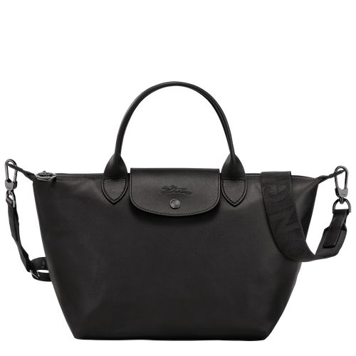 Bolsa de Mano long champ Le Pliage Xtra S Leather Mujer Negras | COMQ7359