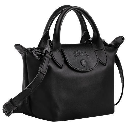 Bolsa de Mano long champ Le Pliage Xtra XS Leather Mujer Negras | CONW7360