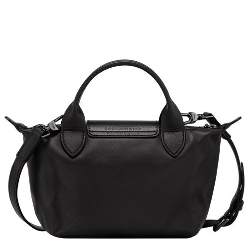 Bolsa de Mano long champ Le Pliage Xtra XS Leather Mujer Negras | CONW7360