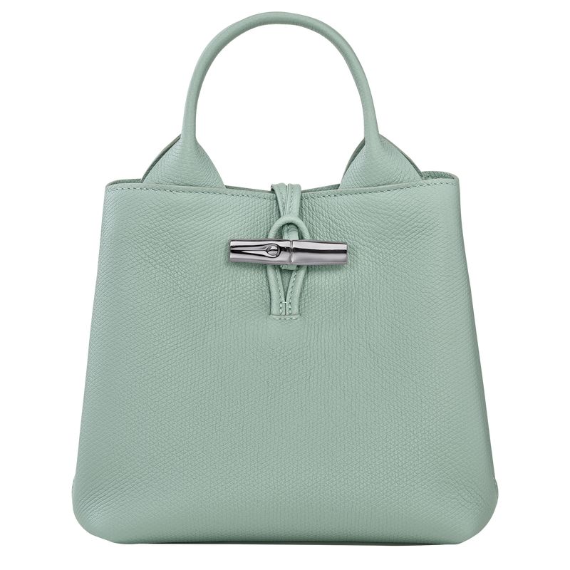 Bolsa de Mano long champ Le Roseau S Leather Mujer Celadon | CONW7308