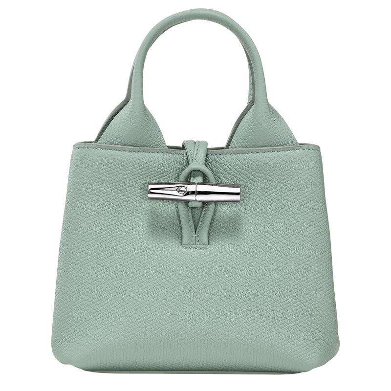 Bolsa de Mano long champ Le Roseau XS Leather Mujer Celadon | COZU7300