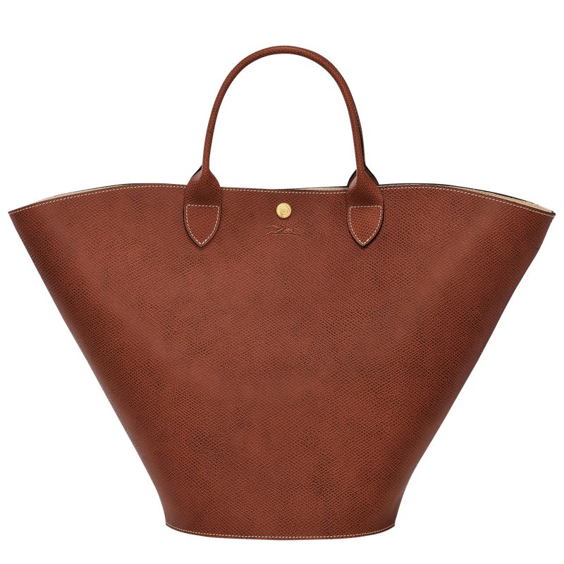 Bolsa de Mano long champ Épure XL Tote Leather Mujer Marrones | COLI7262