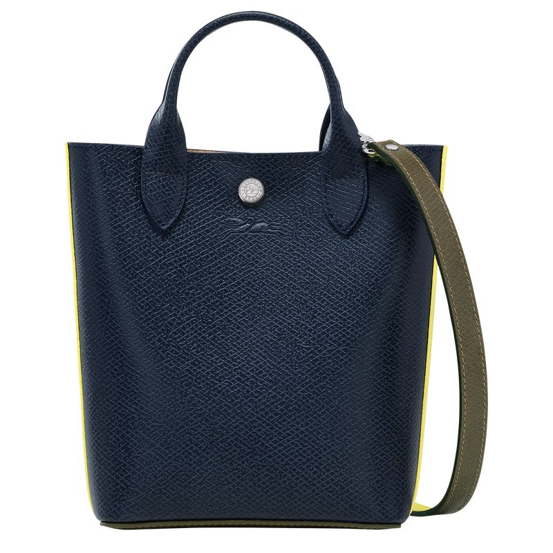 Bolsa de Mano long champ Épure XS Tote Leather Mujer Azul Marino | COUZ7222