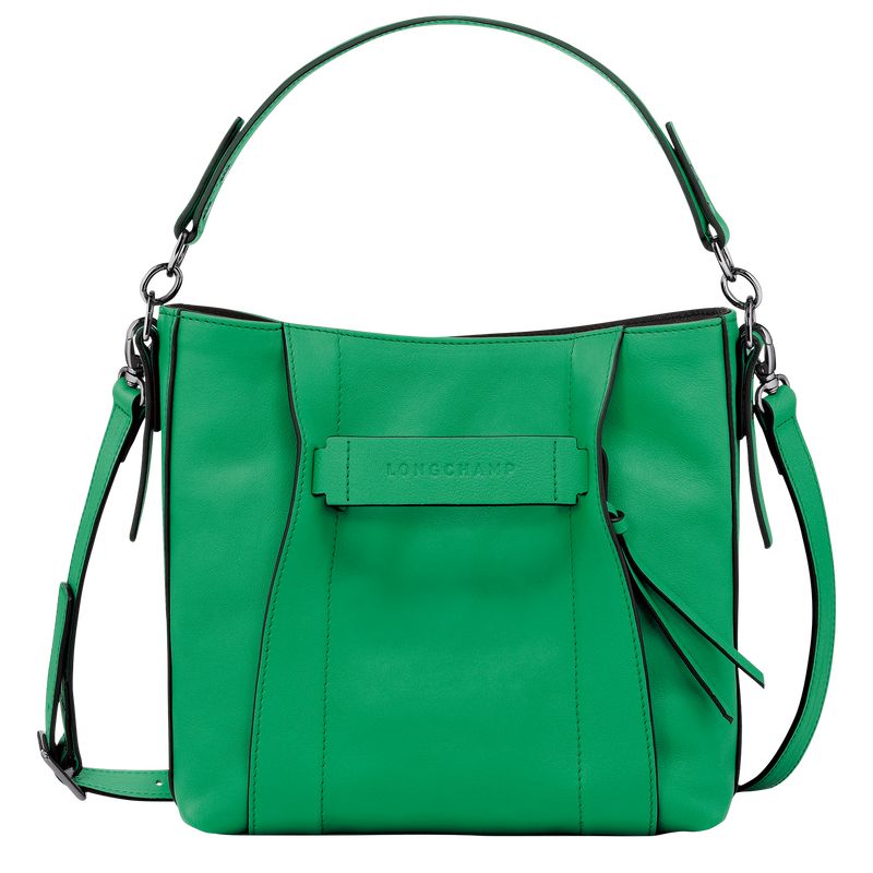 Bolsas Hombro long champ 3D S Leather Mujer Verde | CORV7433