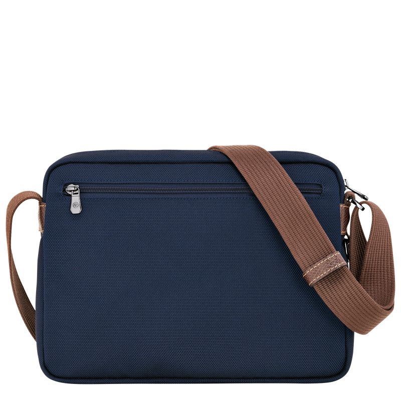 Bolsas Hombro long champ Boxford M Camera Recycled canvas Hombre Azules | COCT8810