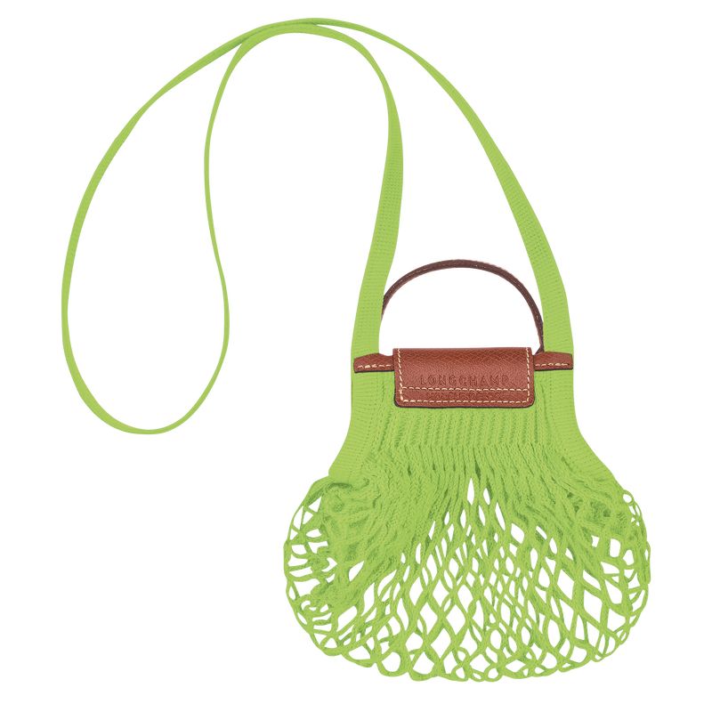 Bolsas Hombro long champ Le Pliage Filet XS Mesh Canvas Mujer Verde Verde Menta | CORV7381