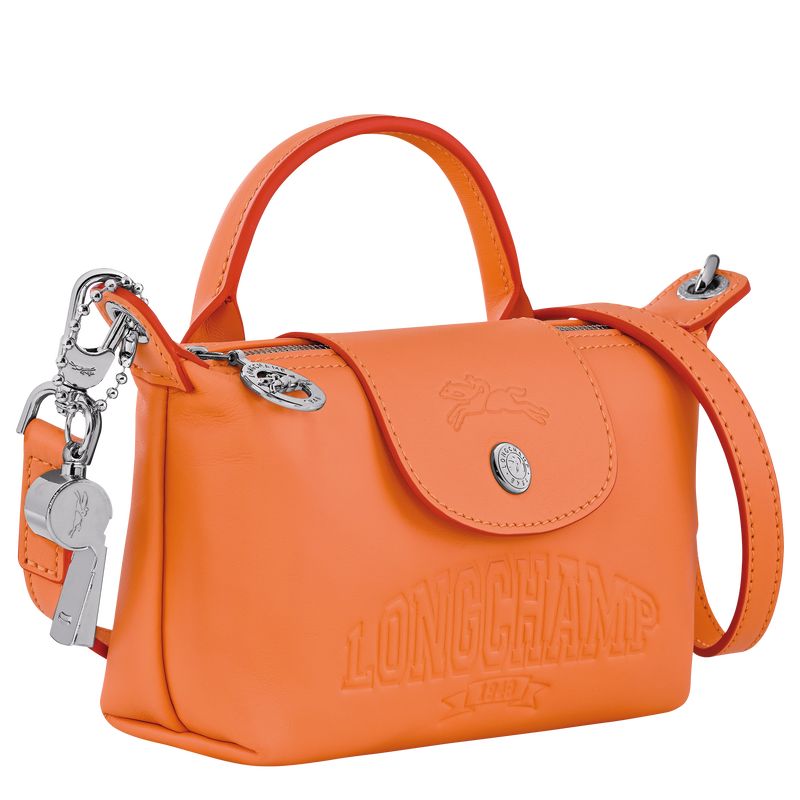 Bolsas Hombro long champ Le Pliage Xtra XS Pouch Leather Mujer Naranjas | COIL7392