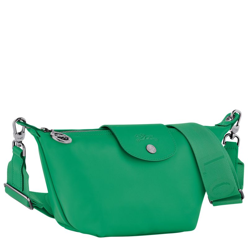 Bolsas Hombro long champ Le Pliage Xtra XS Leather Mujer Verde | COZU7417