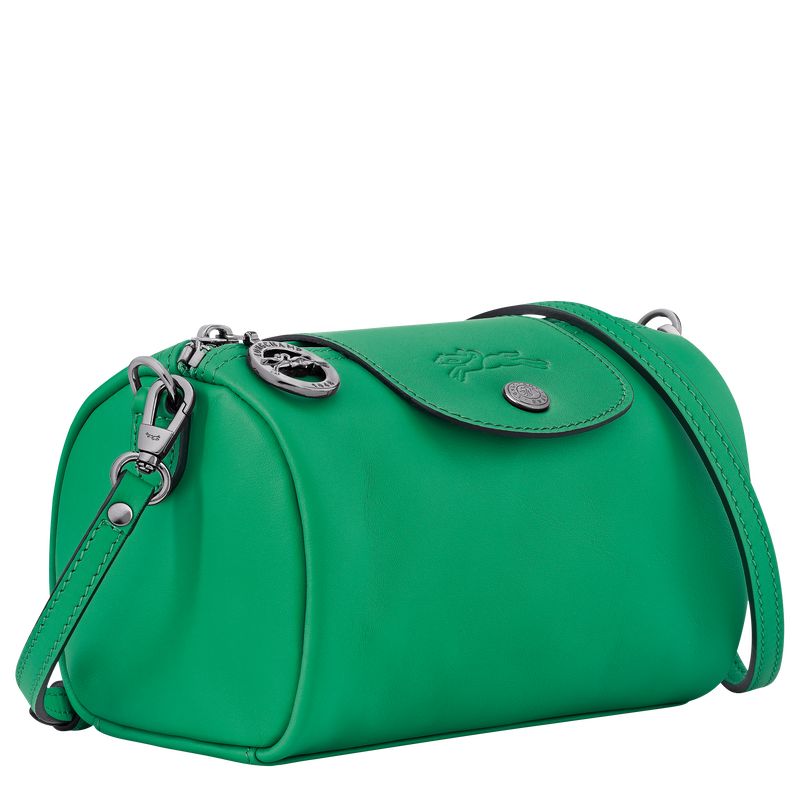 Bolsas Hombro long champ Le Pliage Xtra XS Leather Mujer Verde | COGS7451