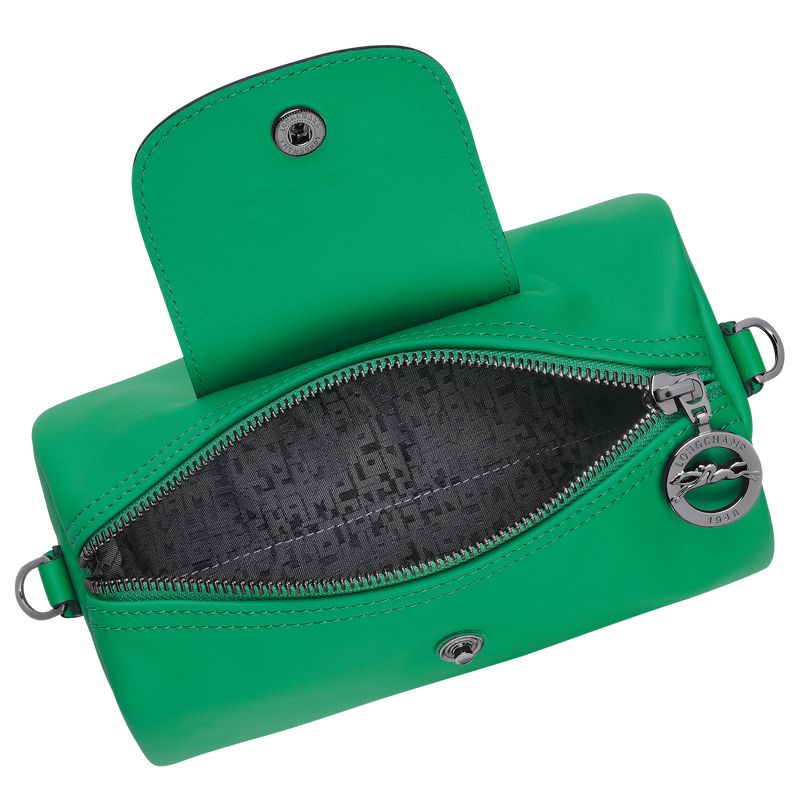 Bolsas Hombro long champ Le Pliage Xtra XS Leather Mujer Verde | COGS7451