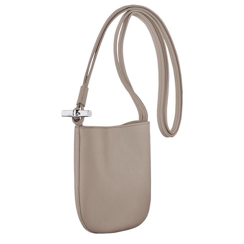 Bolsas Hombro long champ Le Roseau S Leather Mujer Clay | CORV7440