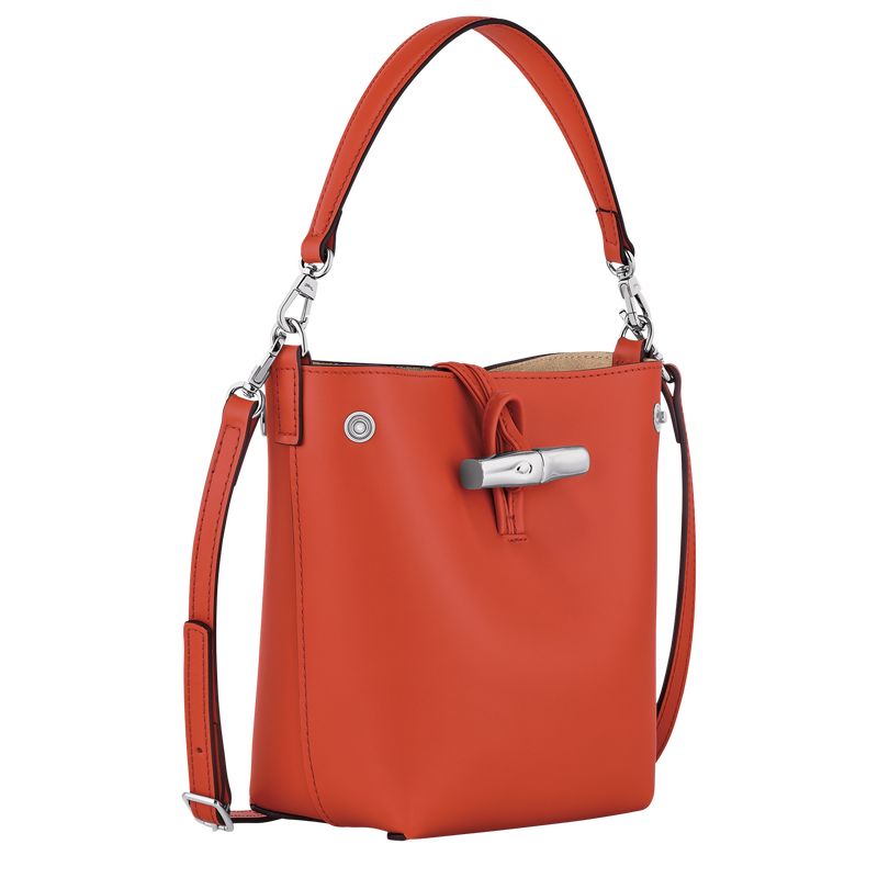 Bolsas Hombro long champ Le Roseau XS Bucket Leather Mujer Paprika | COVR7407