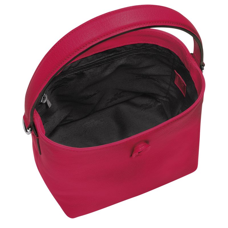 Bolsas Hombro long champ Le Roseau XS Bucket Leather Mujer Magenta | COMQ7411