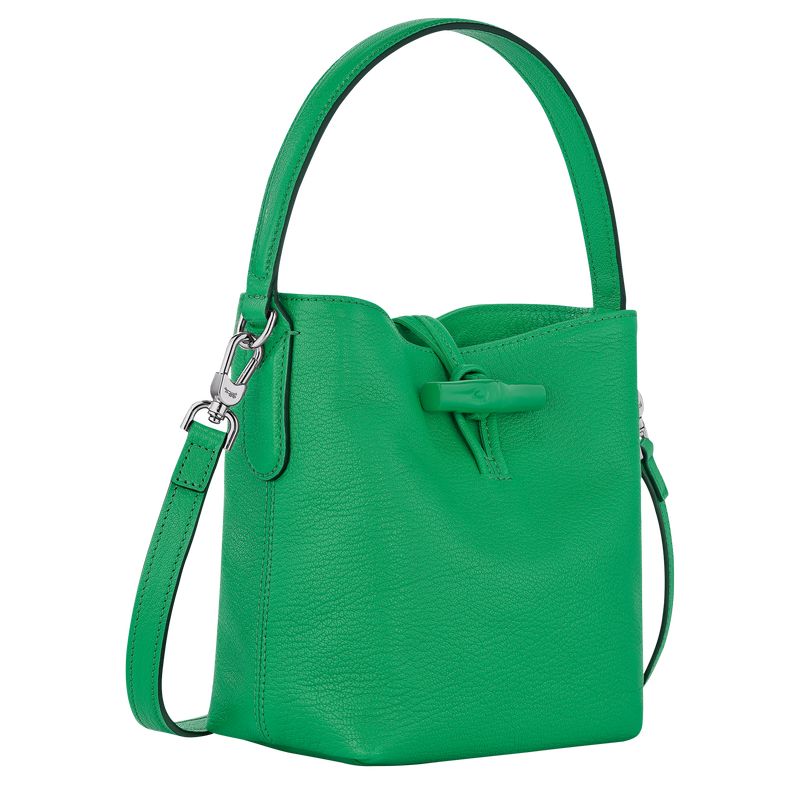 Bolsas Hombro long champ Le Roseau XS Bucket Leather Mujer Verde | CONW7412