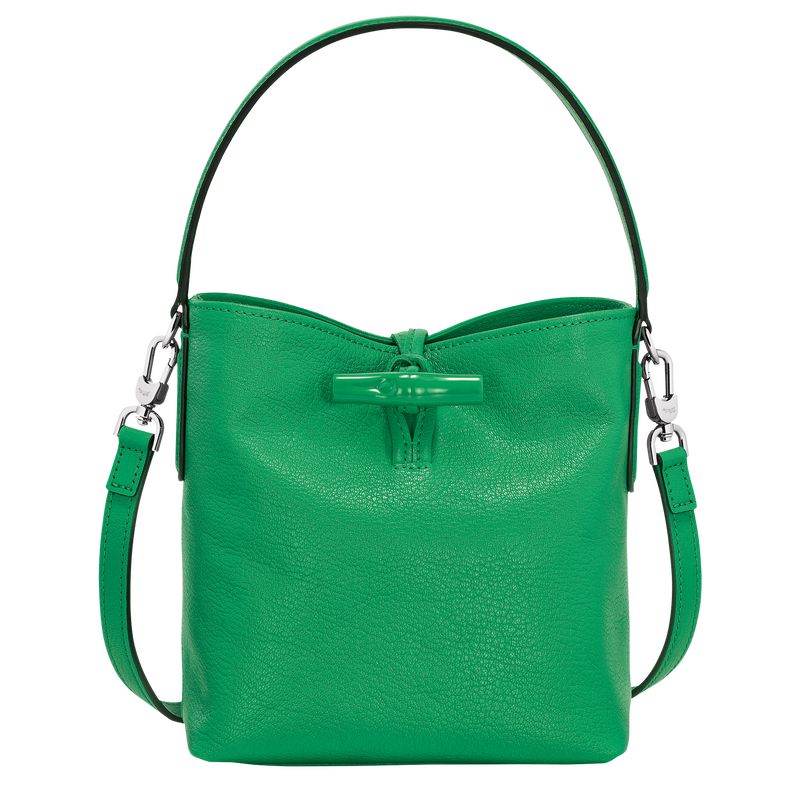 Bolsas Hombro long champ Le Roseau XS Bucket Leather Mujer Verde | CONW7412