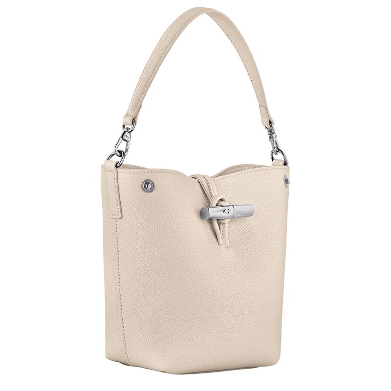 Bolsas Hombro long champ Le Roseau XS Bucket Leather Mujer Paper | COUZ7443