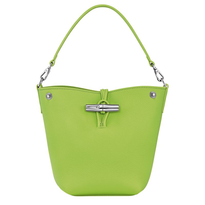 Bolsas Hombro long champ Le Roseau XS Bucket Leather Mujer Verde Verde Menta | COOK7445