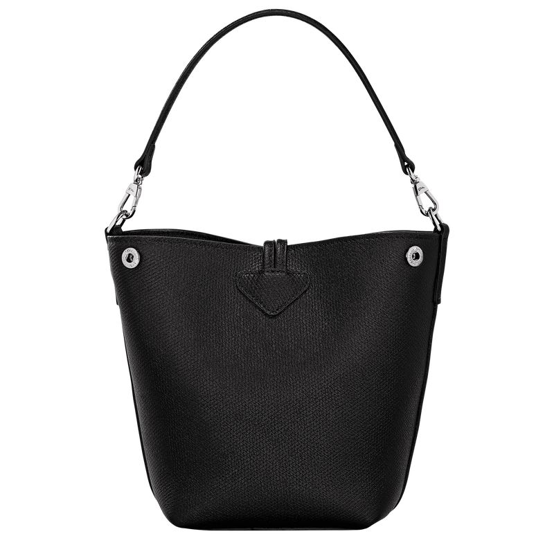 Bolsas Hombro long champ Le Roseau XS Bucket Leather Mujer Negras | COAH7447