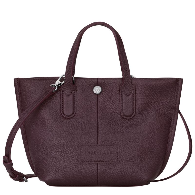 Bolsas Mini long champ Essential XS Handbag Leather Mujer Eggplant | COZU7040