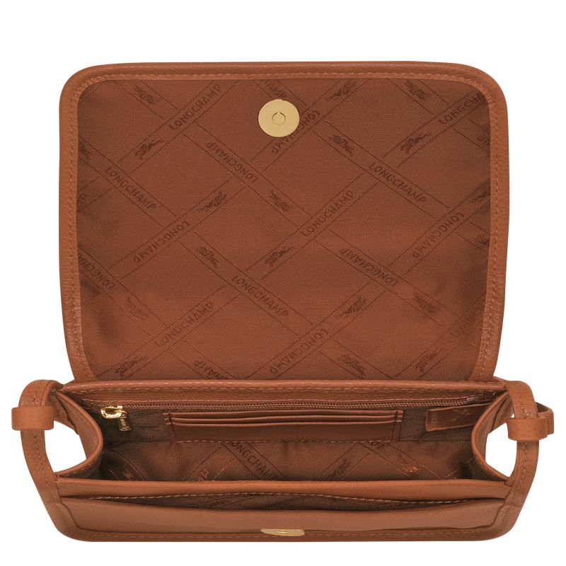 Bolsas Mini long champ Le FoulonnÉ XS Clutch Leather Mujer Caramel | COKO7055