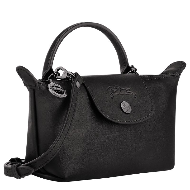 Bolsas Mini long champ Le Pliage Xtra XS Pouch Leather Mujer Negras | COHA7109