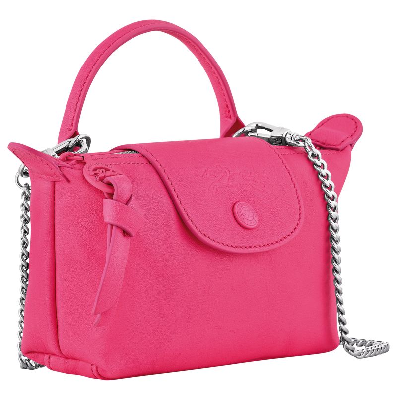 Bolsas Mini long champ Le Pliage Xtra XS Pouch Leather Mujer Rosas | COUZ7118