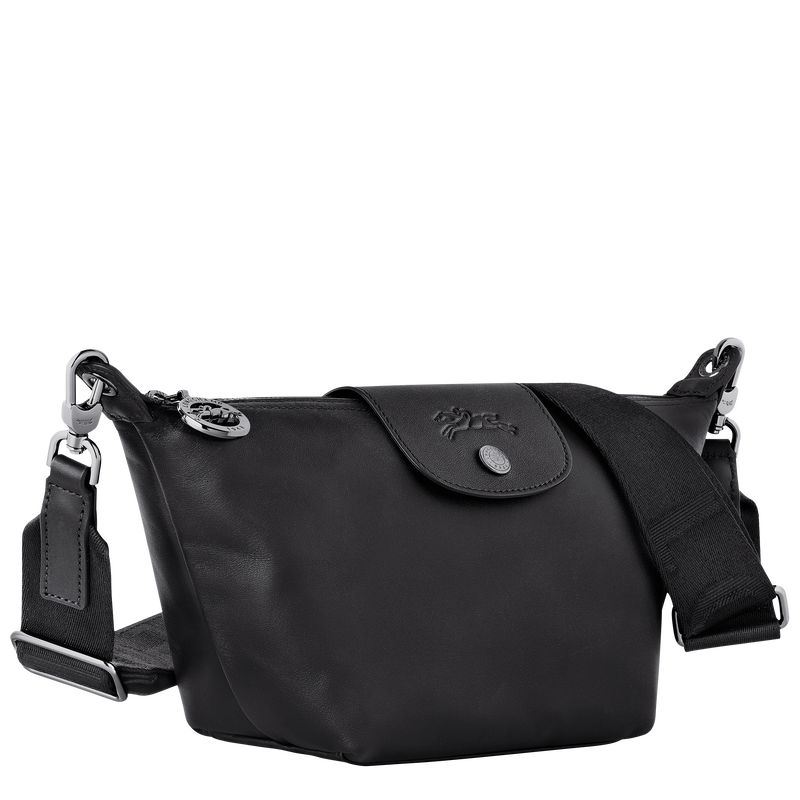 Bolsas Mini long champ Le Pliage Xtra XS Crossbody Leather Mujer Negras | COTC7120