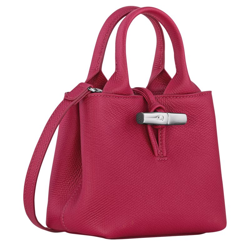 Bolsas Mini long champ Le Roseau XS Handbag Leather Mujer Beetroot | COEB7075