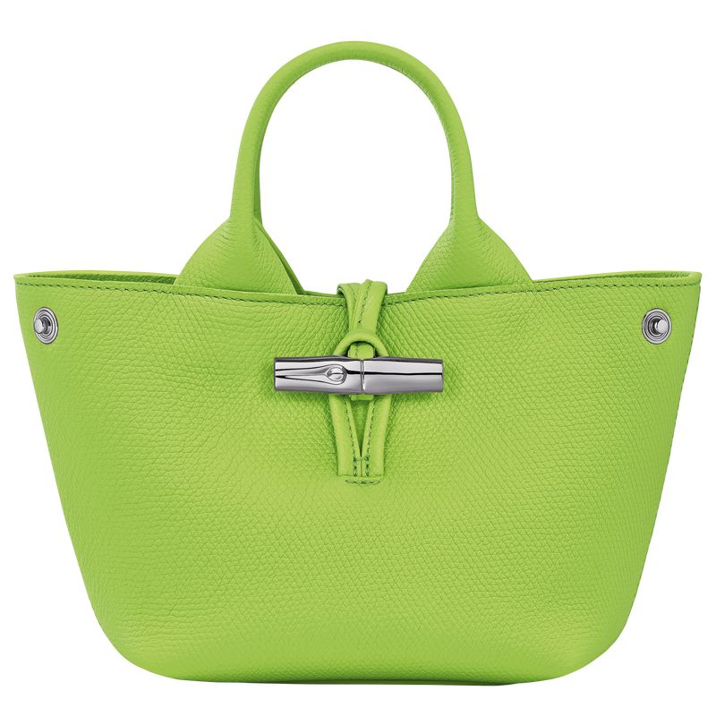 Bolsas Mini long champ Le Roseau XS Handbag Leather Mujer Verde Verde Menta | COYX7078